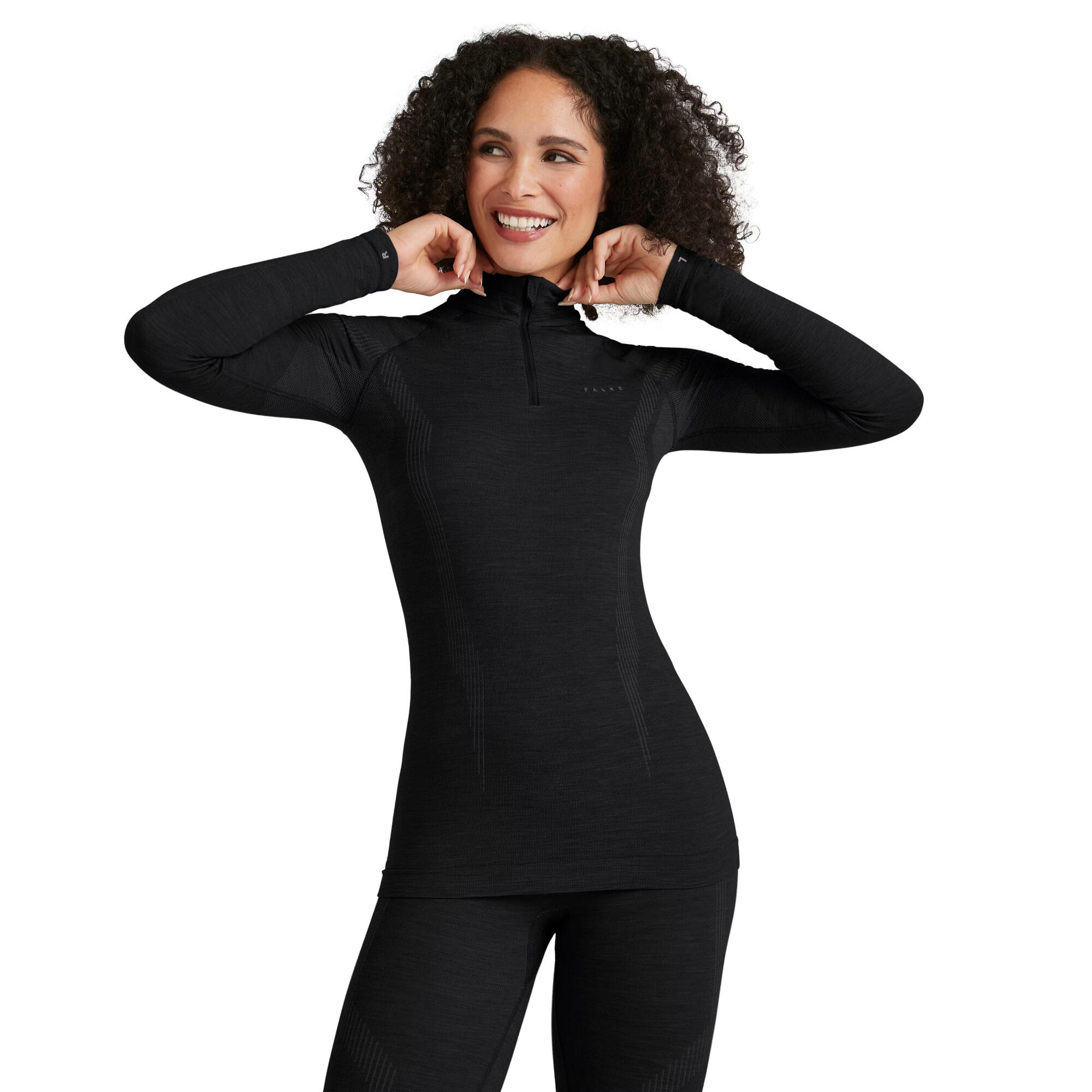 FALKE Falke Damen Langarmshirt Wool-Tech Longsleeved Zip Shirt 33310