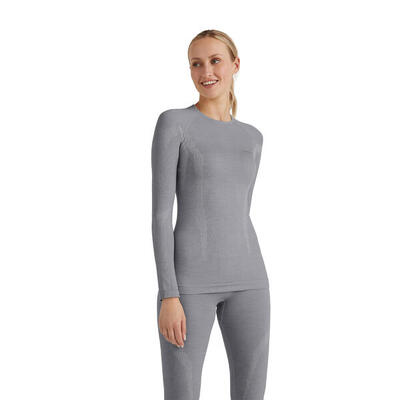 Dames-t-shirt met lange mouwen falke wool-tech