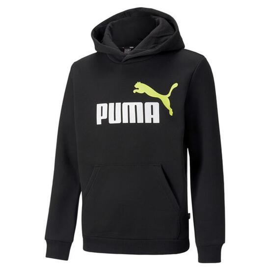 Essentials+ Two-Tone Big Logo Hoodie Jungen PUMA Medium Gray Heather