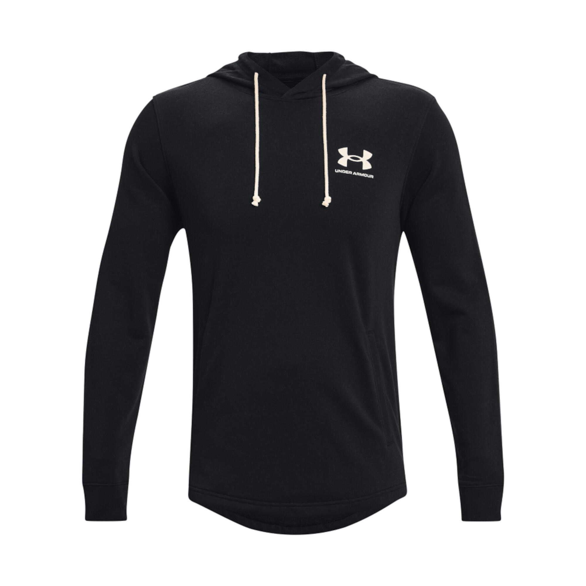 Under Armour - Sweatshirt À Capuche Under Armour Rival Terry Lc - Sweat-shirt - Blanc|noir - Decathlon