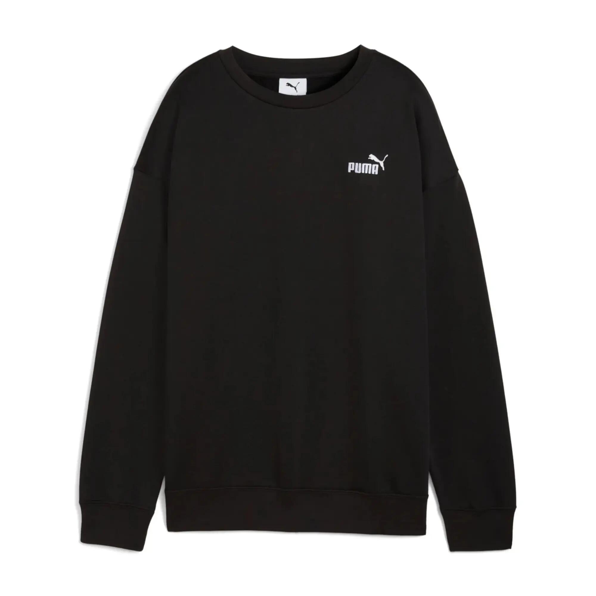 Sudadera - Unisex - Relaxed, cuello redondo - Ess No1 - Negro 1/4