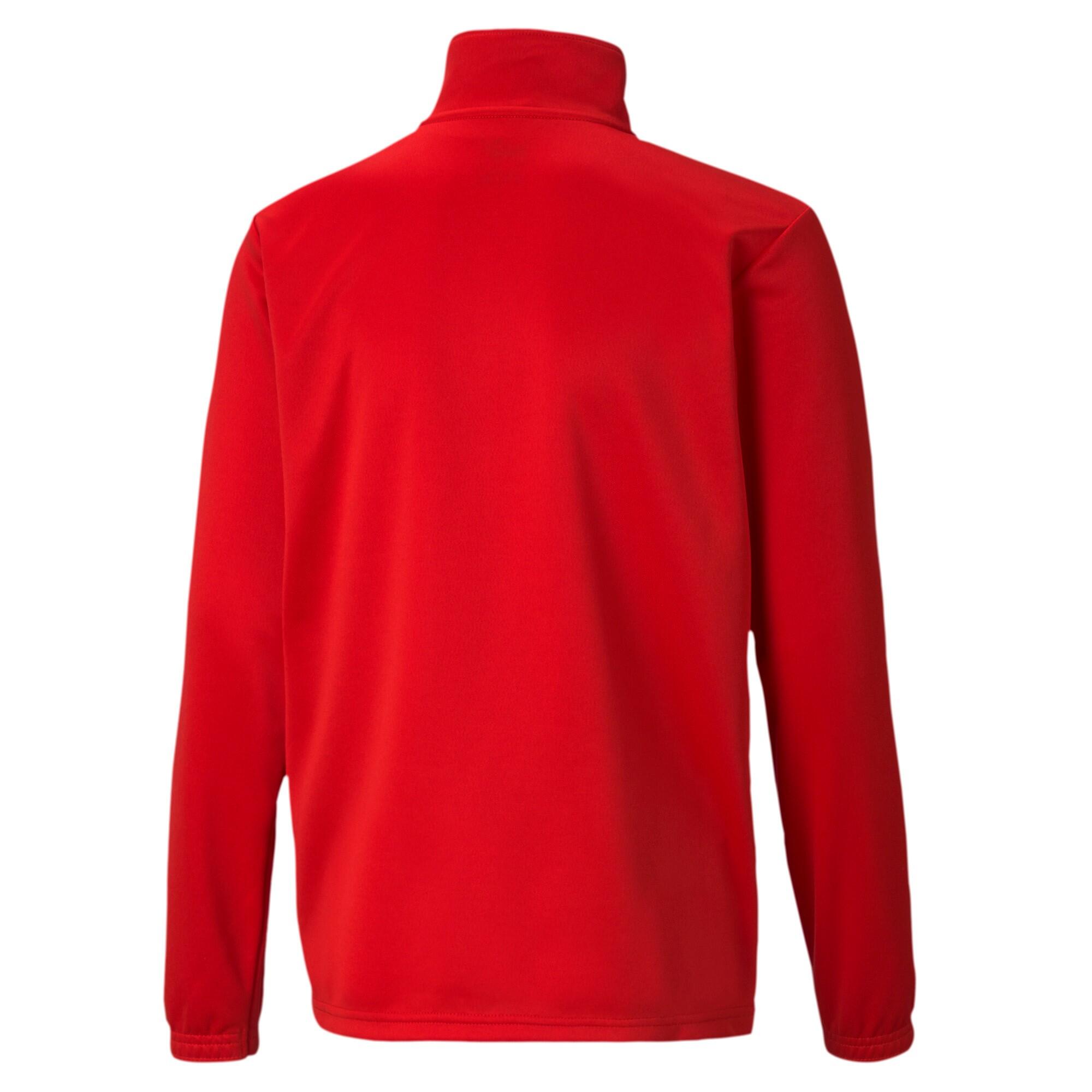Sweat-Shirt Puma Teamrise 1/4 Zip Jr Rouge Enfant 2/3