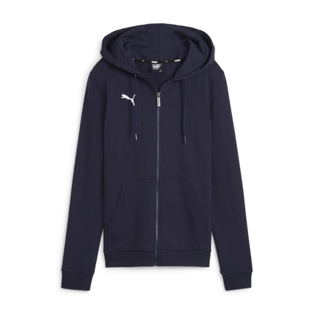 Womens/Ladies Team Goal Casuals Full Zip Hoodie (Navy Blue)