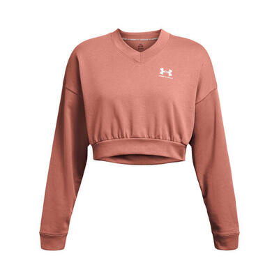Dames sweatshirt met oversized ronde hals under armour rival terry