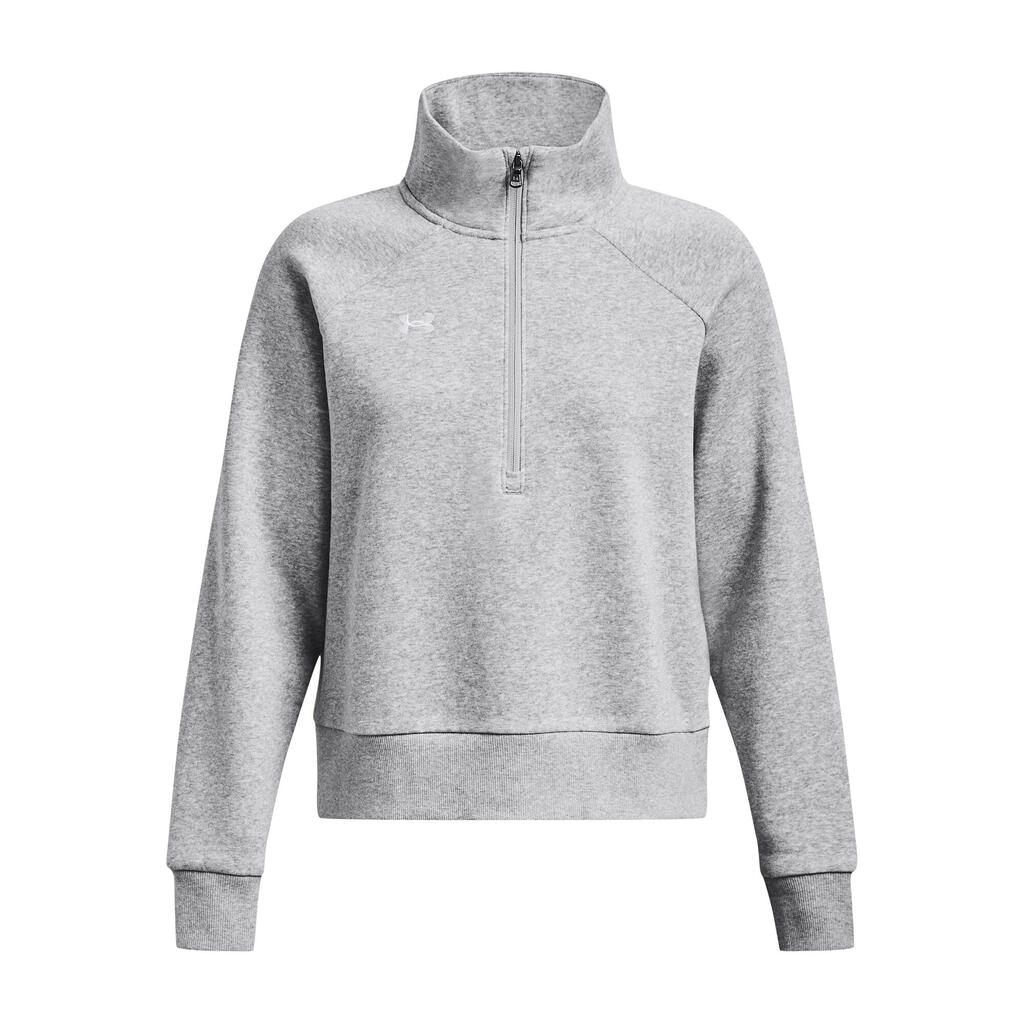 Under Armour Women's Rival Fleece Sweatshirt in Grey