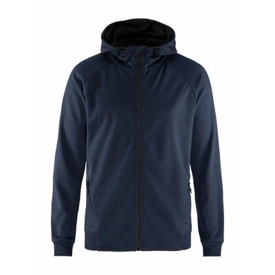 Jas - sport - heren - unify - capuchon, gerecycled - grijs gemeleerd