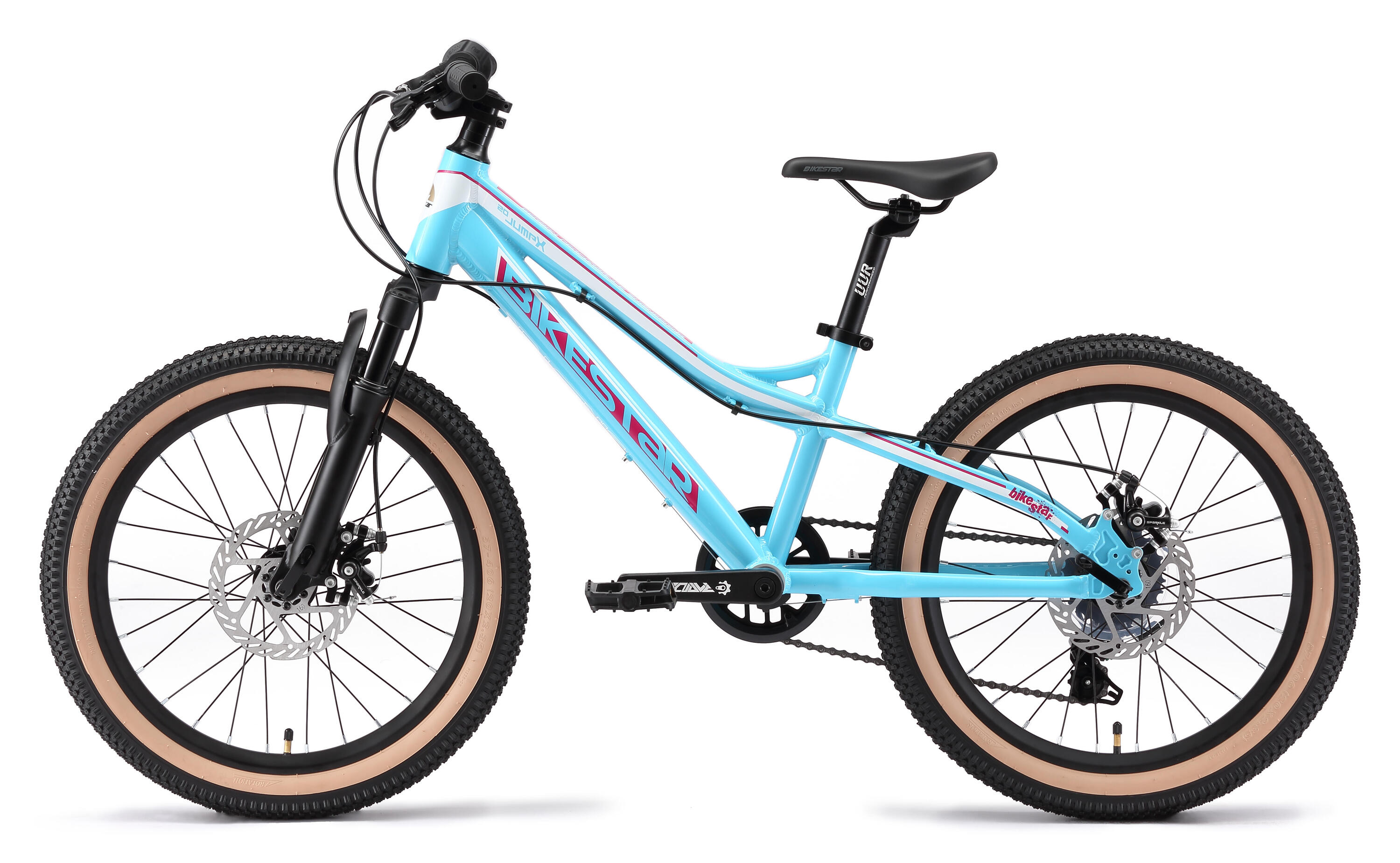 MTB 20" aluminium, Kinderrad 6 Jahre, hardtail, 21 Gang, Scheibenbremse 3/6