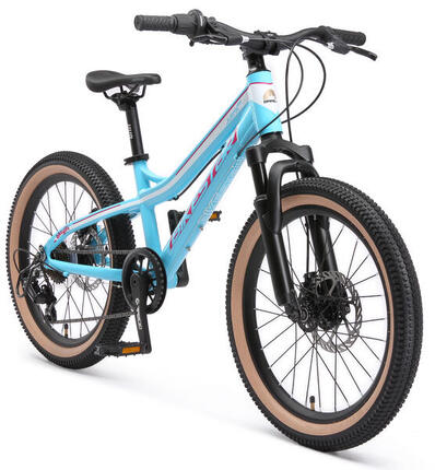 VTT 20" aluminium, vélo enfant 6 ans, semi-rigide, 21 vitesses, frein à disque