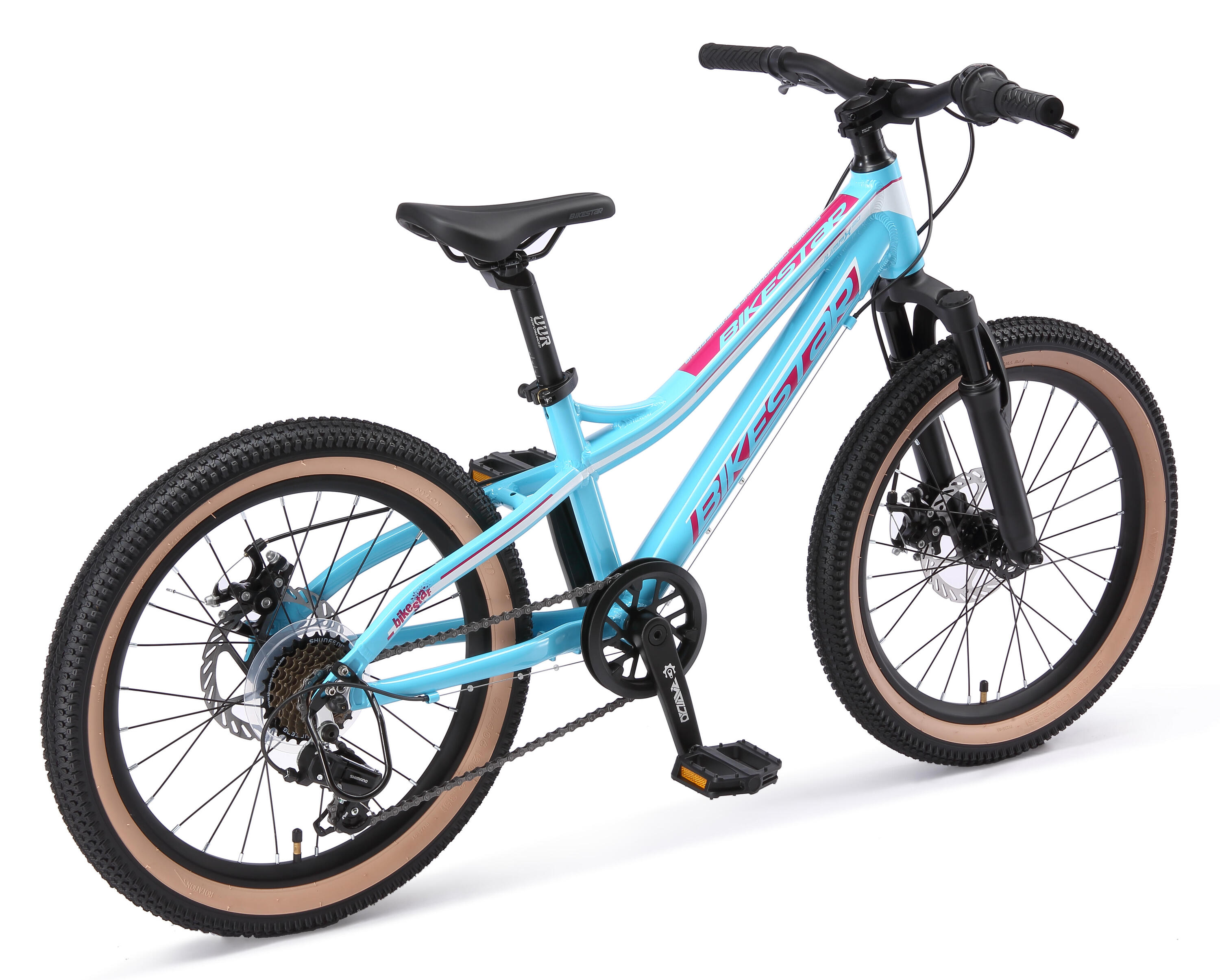 MTB 20" aluminium, Kinderrad 6 Jahre, hardtail, 21 Gang, Scheibenbremse 4/6