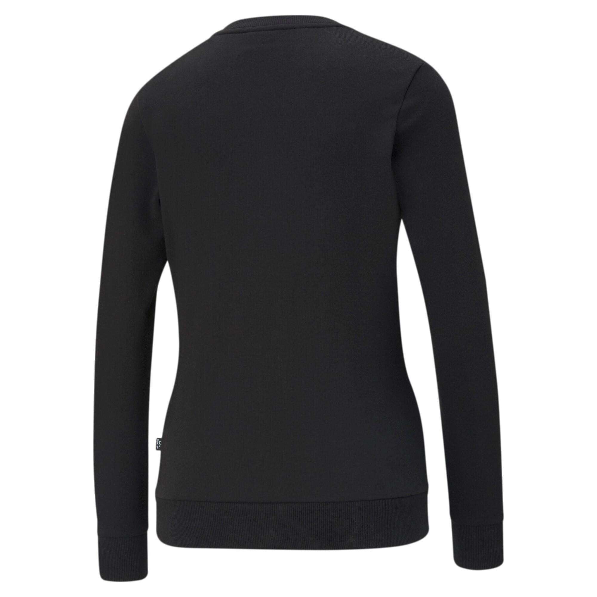 Heren Essential Logo Crew Neck Sweatshirt (Zwart) 3/3