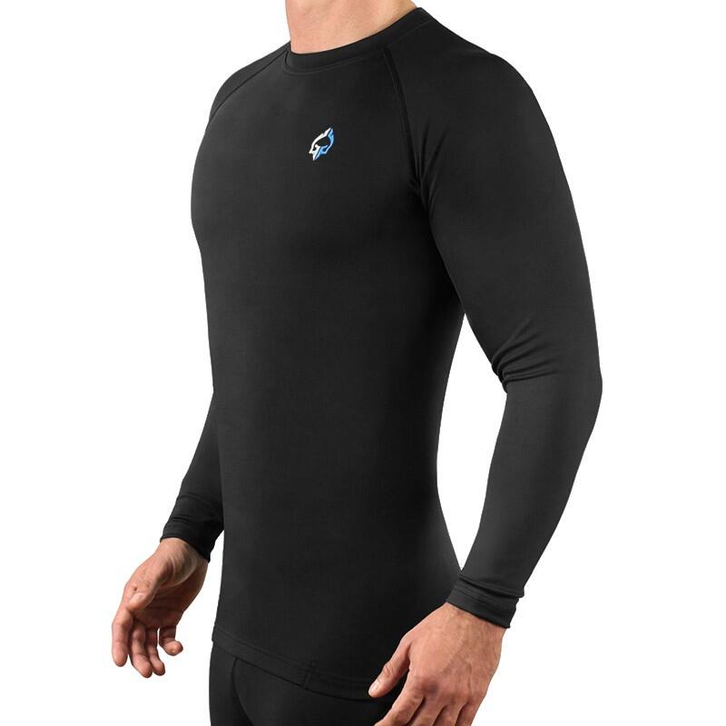 Rashguard do treningu Ground Game Essential Czarny Długi Rękaw