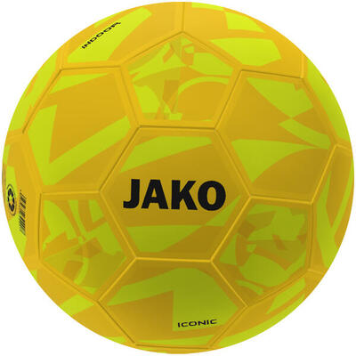 Jako iconic voetbal maat 4 - fluogeel / geel