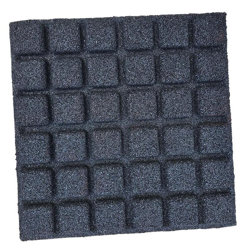 Placă de cauciuc 55mm albastră - 50x50cm - conexiune cu nut și limbă