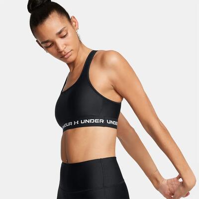 Under armour sportbeha met gekruiste rug en middelmatige ondersteuning zwart