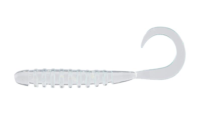 VIERME JACKALL TIDE CURLY 2 INCH CLEAR GLOW CRUSH 8 BUC / PLIC