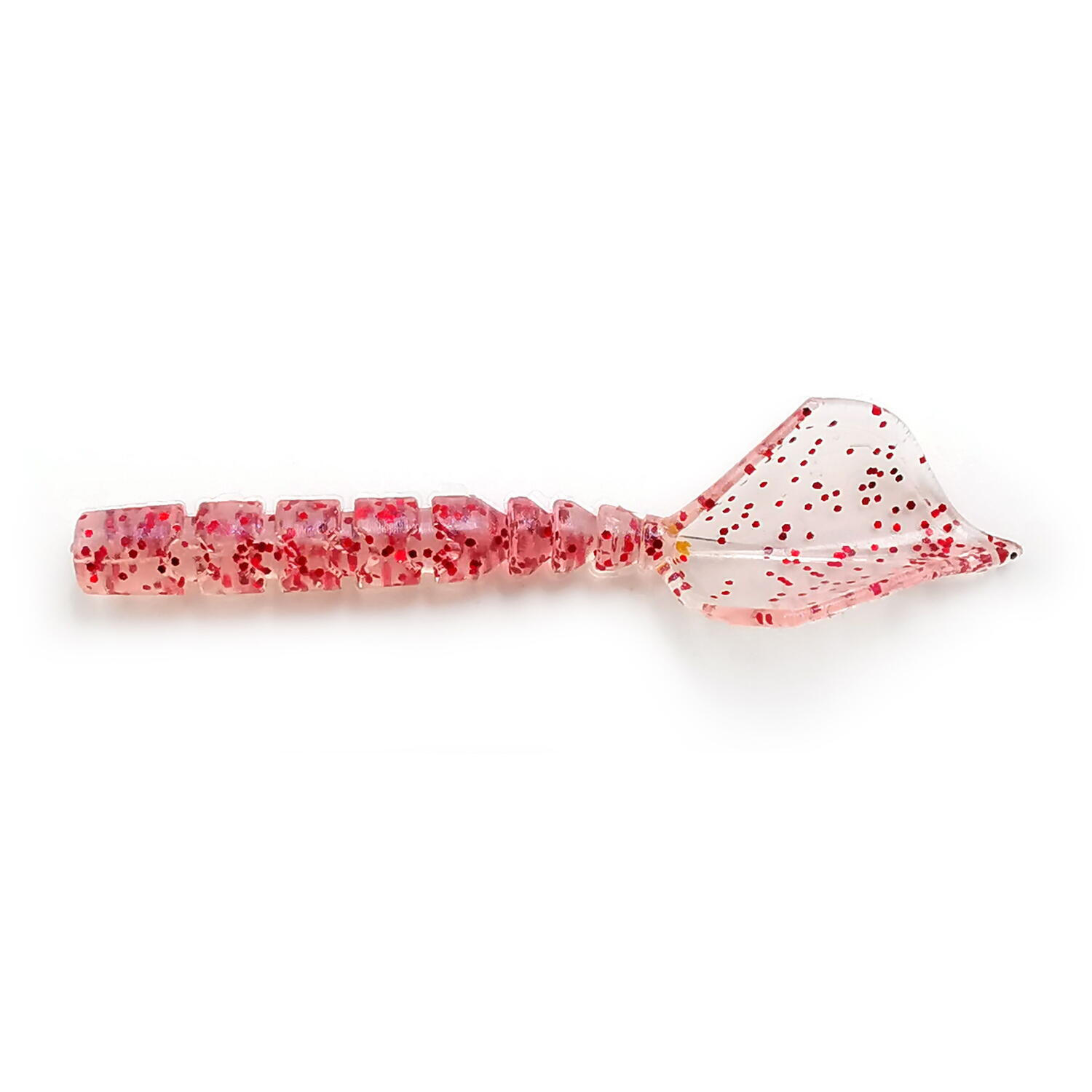GRUB MUSTAD AJI MICRO HILA 4,3 CM UV CLEAR RED GLITTER, 12 BUC / PLIC