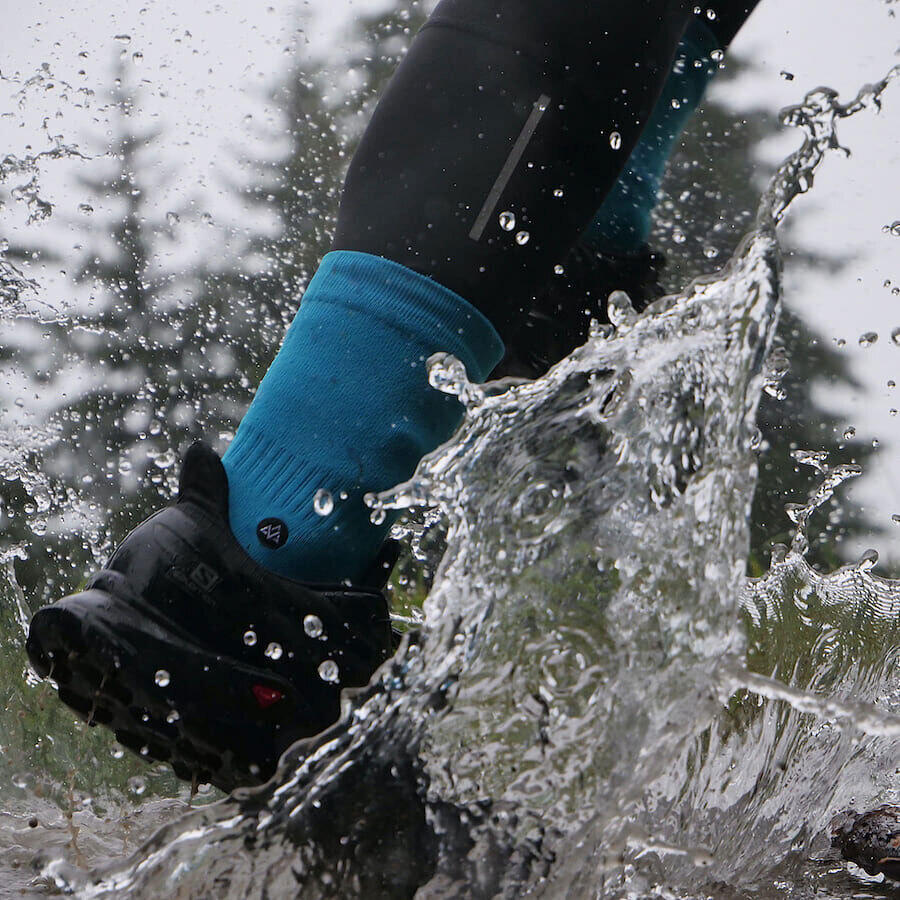 Chaussettes Imperméables TRAIL-DRY - Bleu - à partir de fibres de bambou 4/5