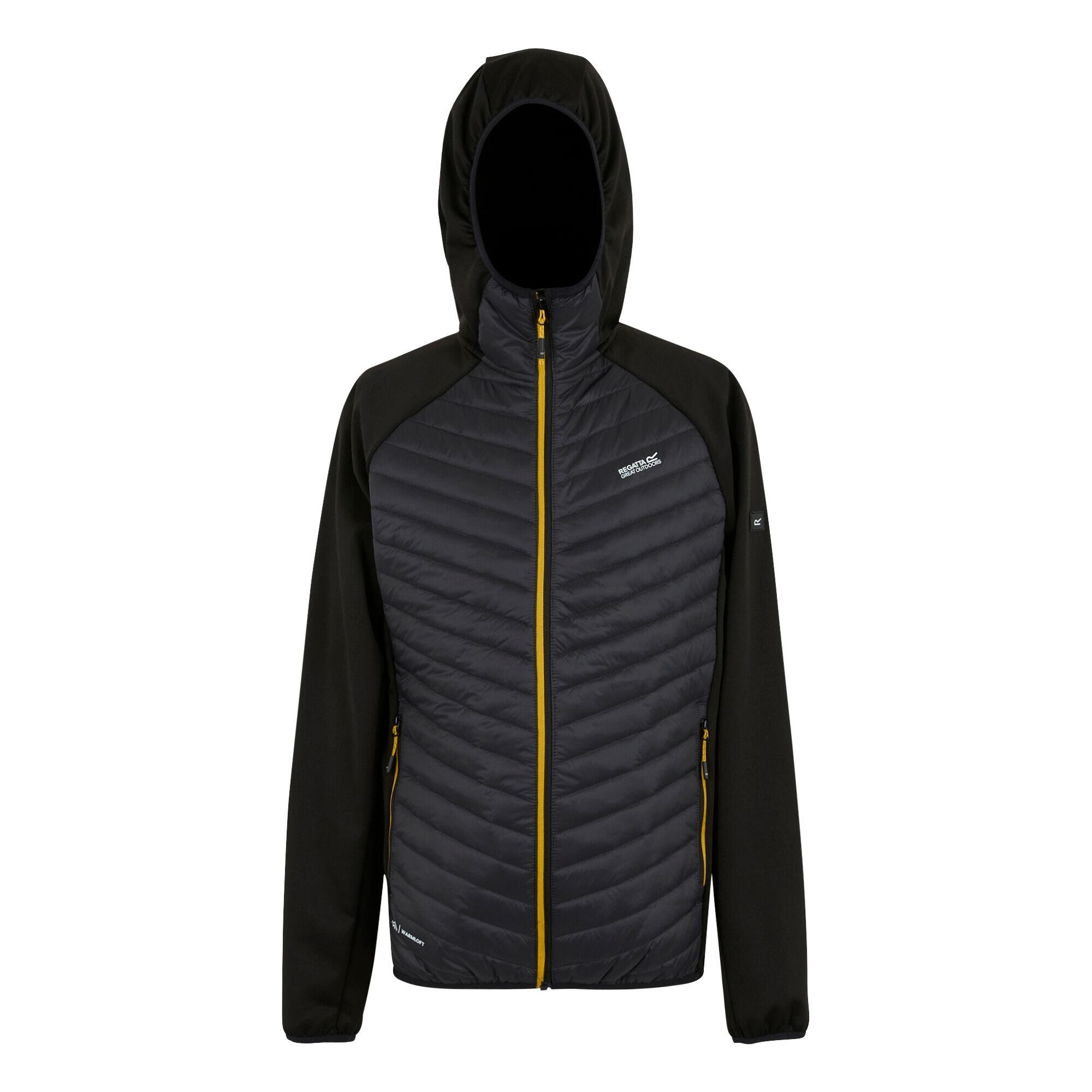 REGATTA Mens Andreson Hybrid Jacket (Black/Yellow)
