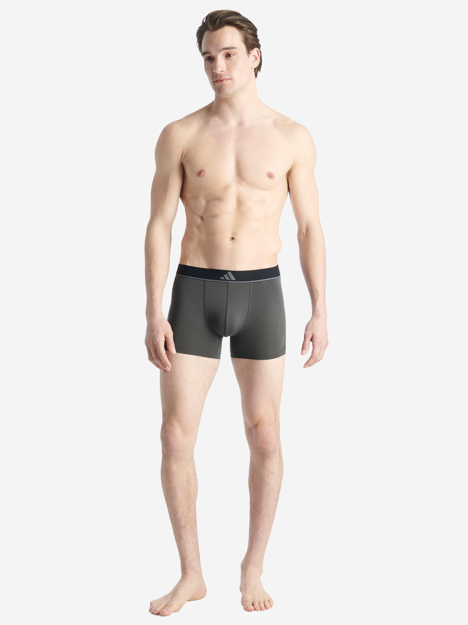 Multi-Sport Heren Active Flex 3-Pack Microfiber Boxers Zwart & Grijs Multi 2/7