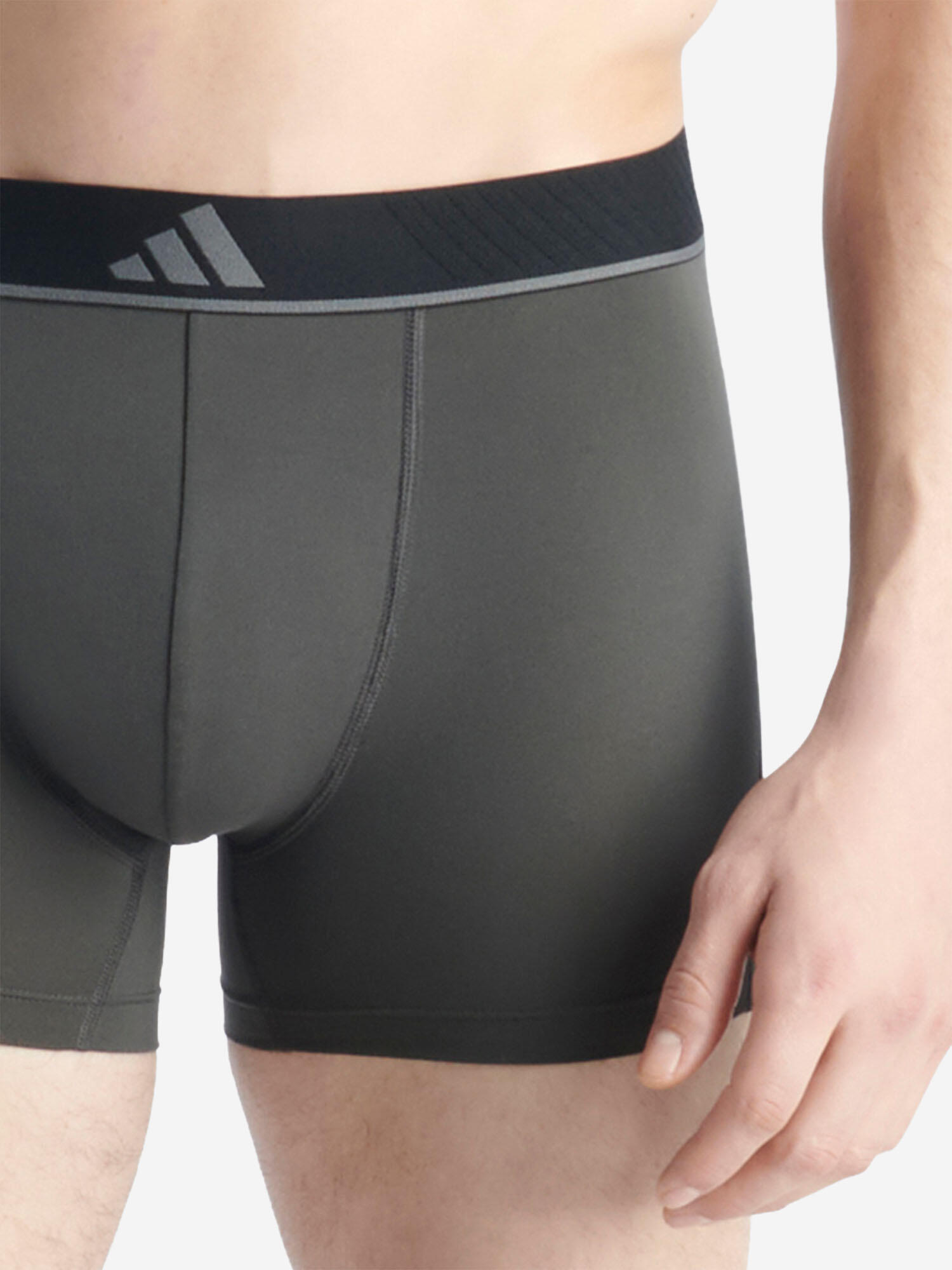 Multi-Sport Heren Active Flex 3-Pack Microfiber Boxers Zwart & Grijs Multi 5/7