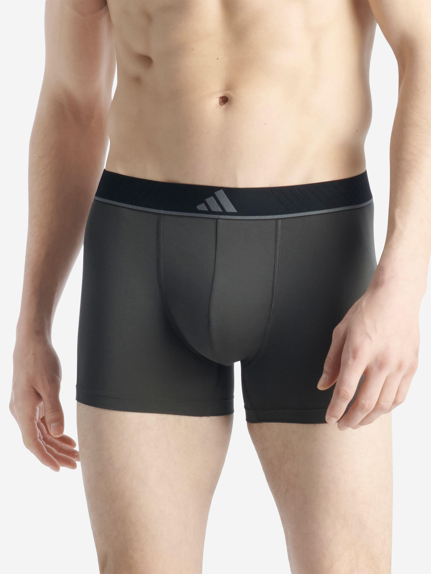 Multi-Sport Heren Active Flex 3-Pack Microfiber Boxers Zwart & Grijs Multi 4/7