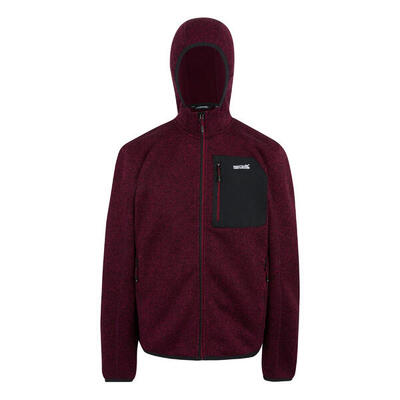 Heren newhill marl full zip fleecejack (donker kastanjebruin)