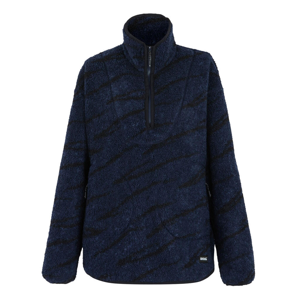Womens/Ladies Frankie Abstract Borg Half Zip Fleece Jacket (Navy/Black)
