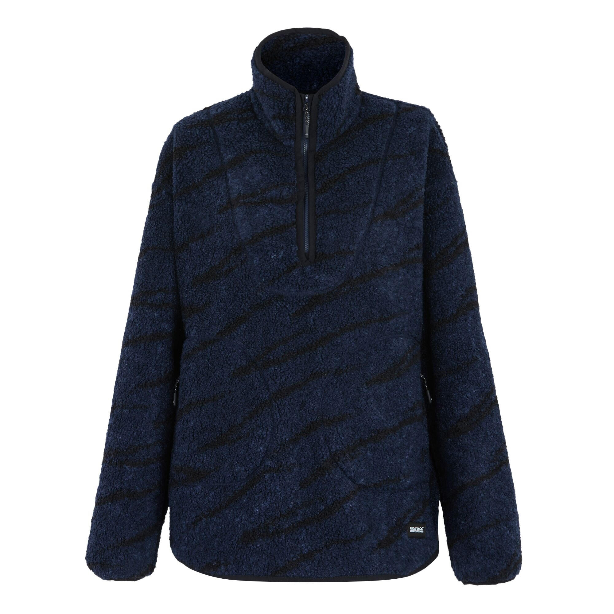 REGATTA Womens/Ladies Frankie Abstract Borg Half Zip Fleece Jacket (Navy/Black)