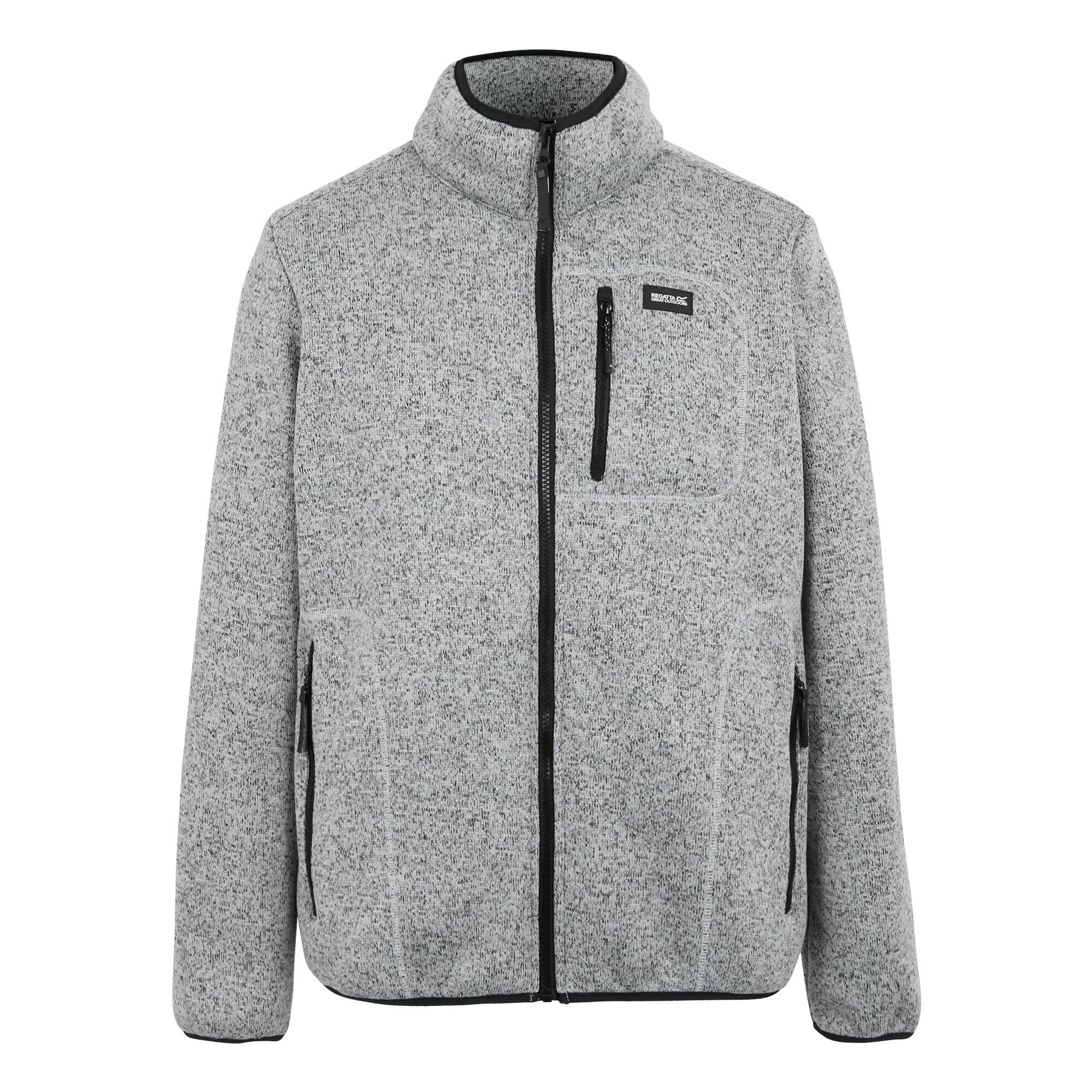 REGATTA Mens Barlee Marl Full Zip Fleece Jacket (Silver Grey)