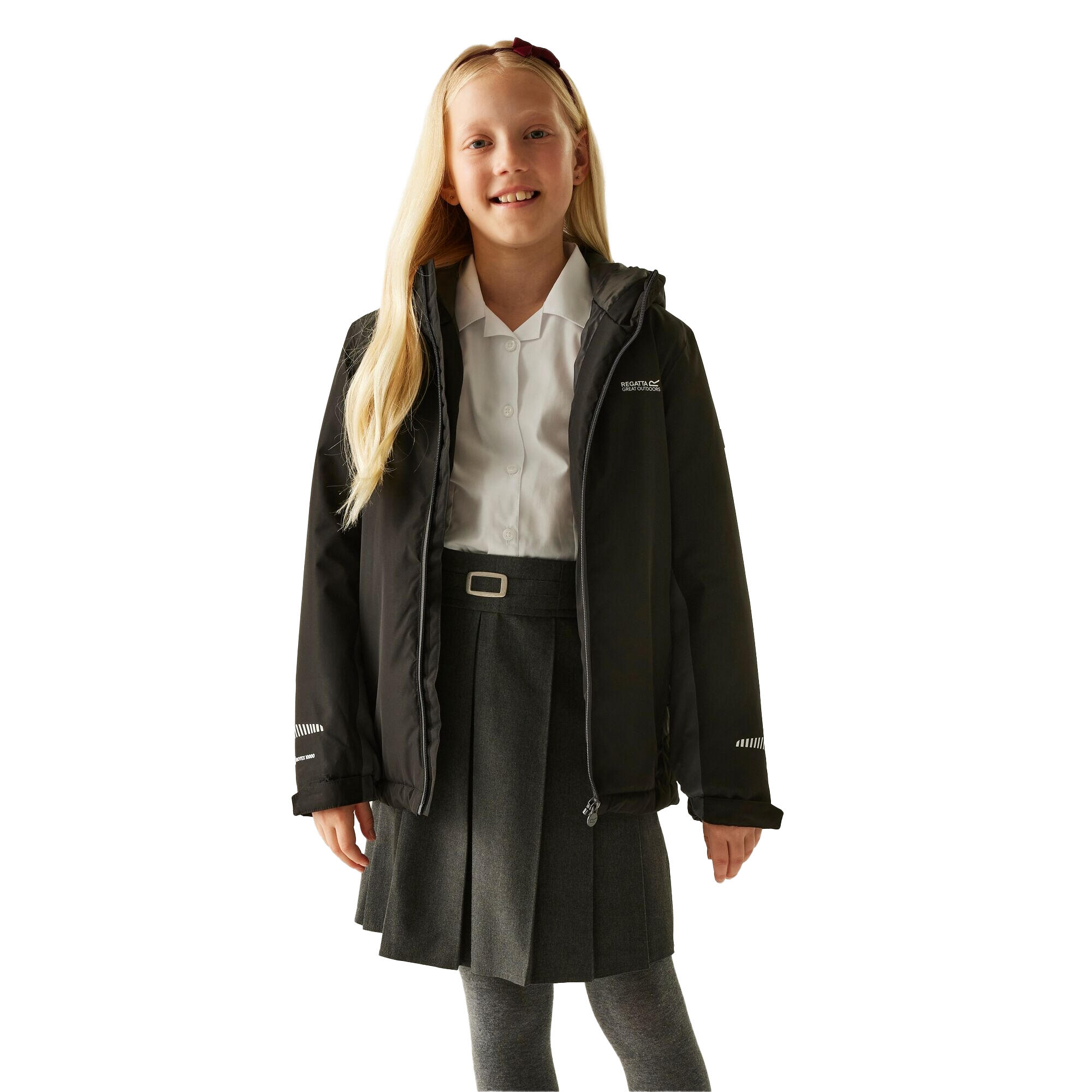 Veste Imperméable Isolante HURDLE Enfant (Noir / Gris Foncé) 3/5