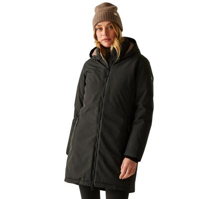 Dames marron geïsoleerde waterdichte jas (marine)