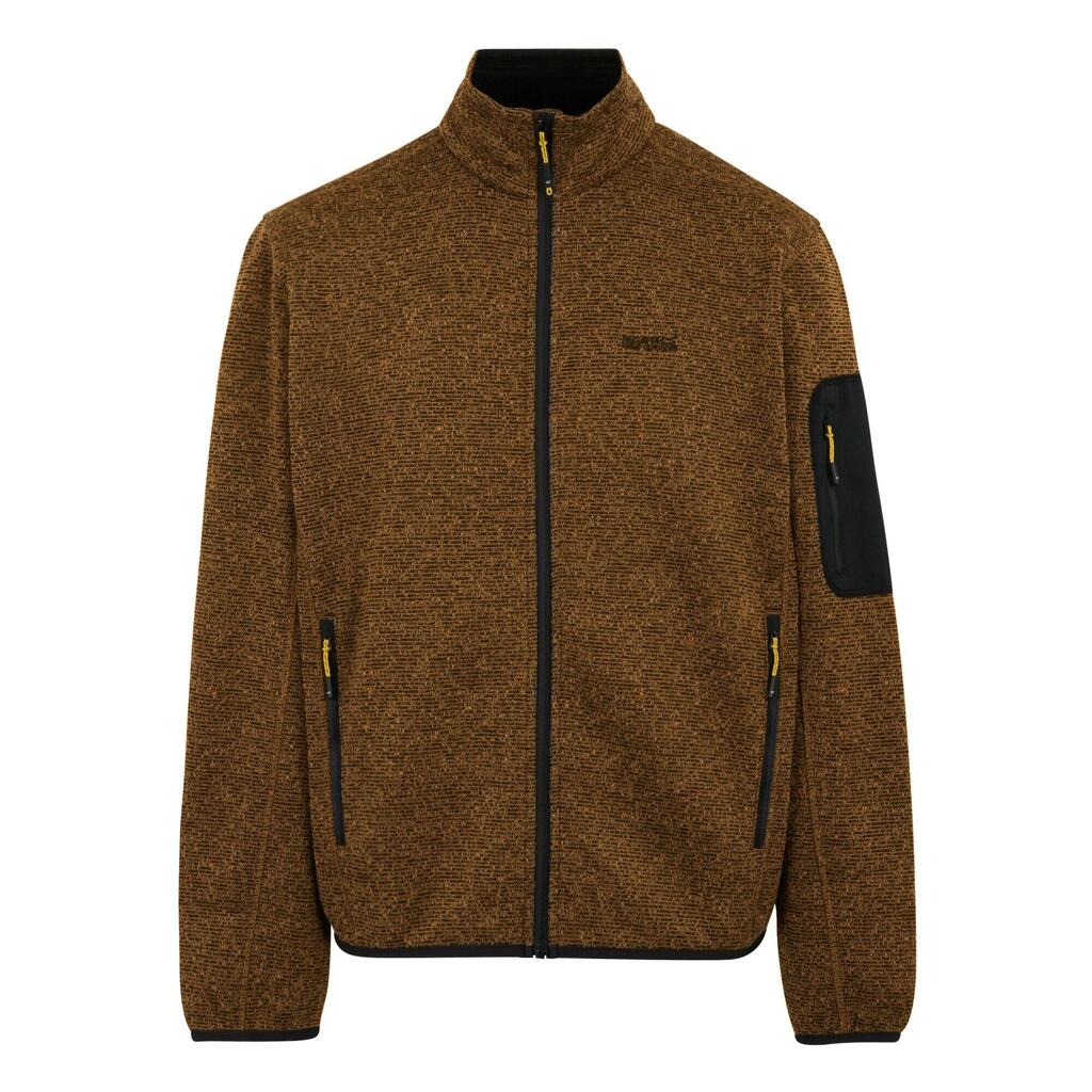Mens Newhill Marl Full Zip Fleece Jacket (Nut Brown)