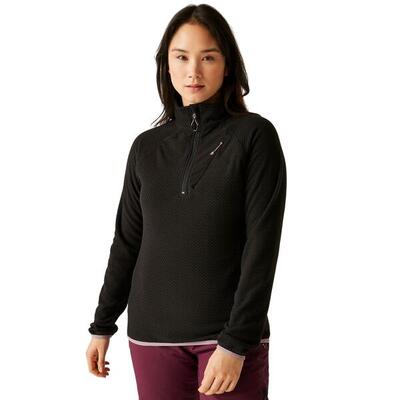 Dames switch up fleece top (zwart)