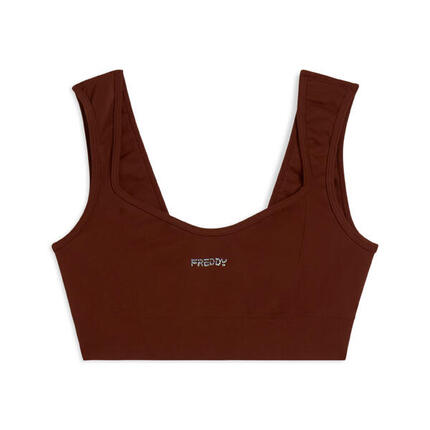 Brassière de sport avec col en forme de cœur, soutien léger