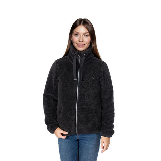 Sweat-shirt polaire VISHA pour femme, chaud, zippé, avec col montant