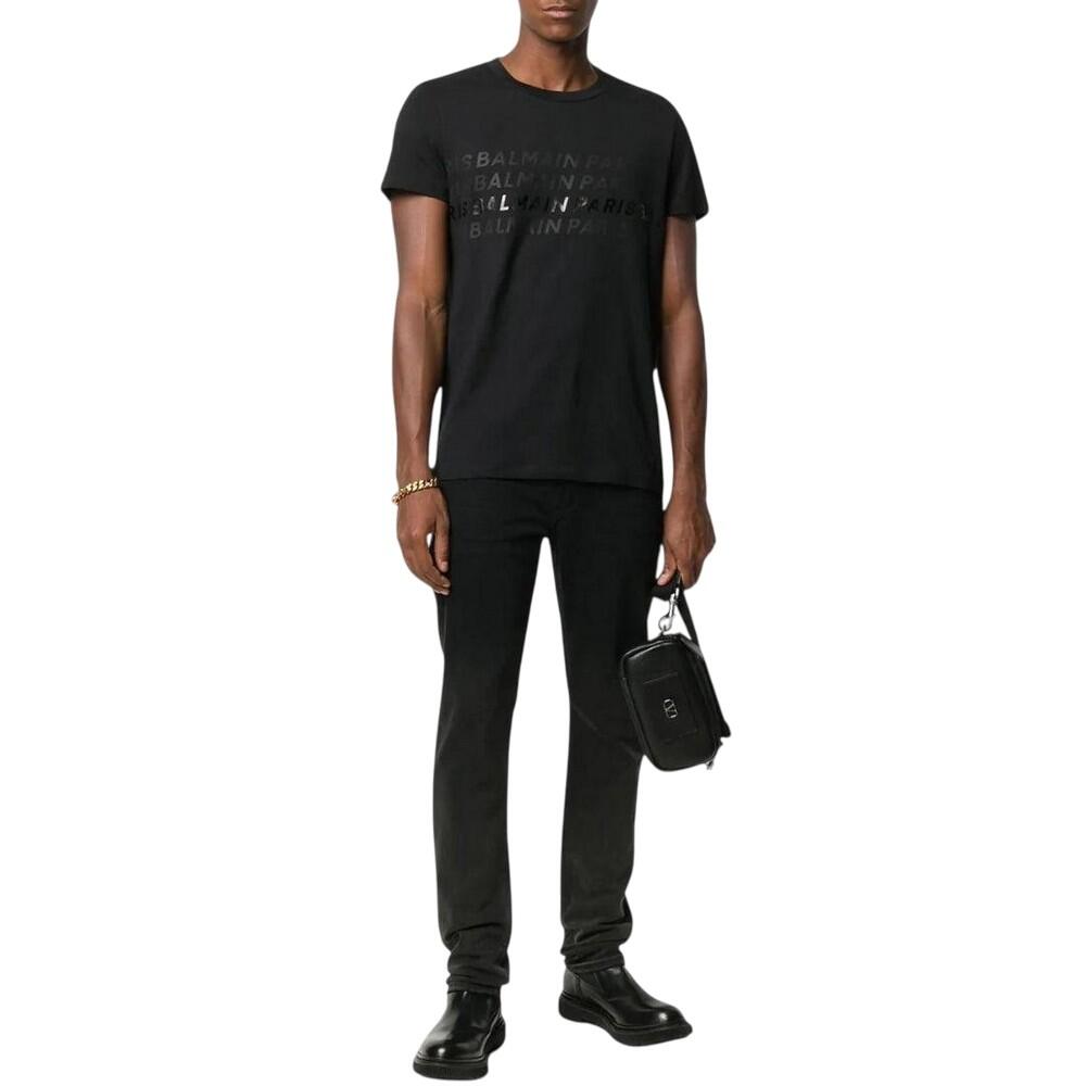 TShirt für Damen Unisex Herren Schwarz 4/4