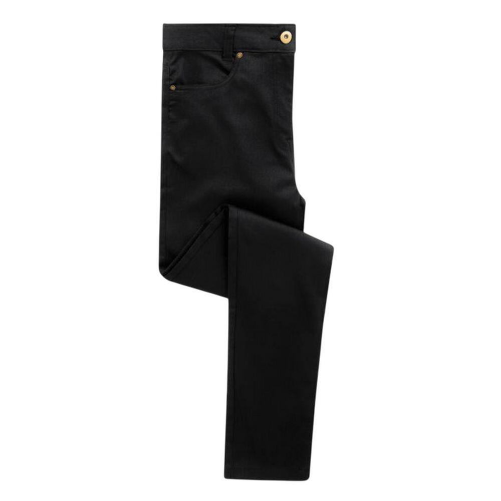 Womens/Ladies Performance Denim Look Chinos (Black)
