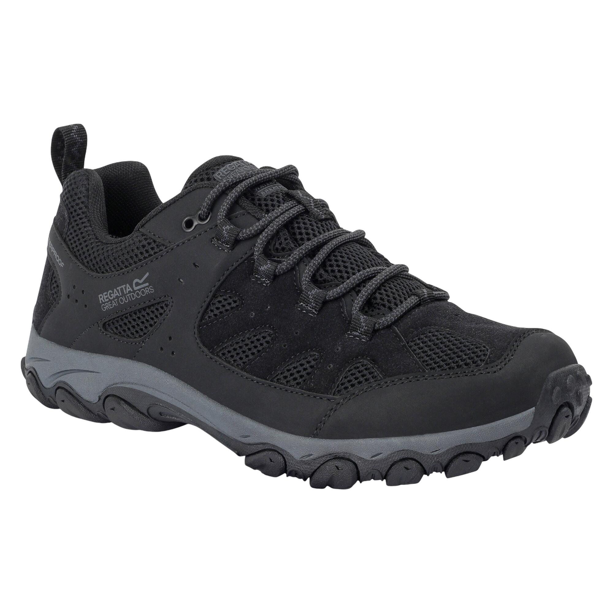 REGATTA Mens Edgepoint IV Low Walking Shoes (Black/Granite)