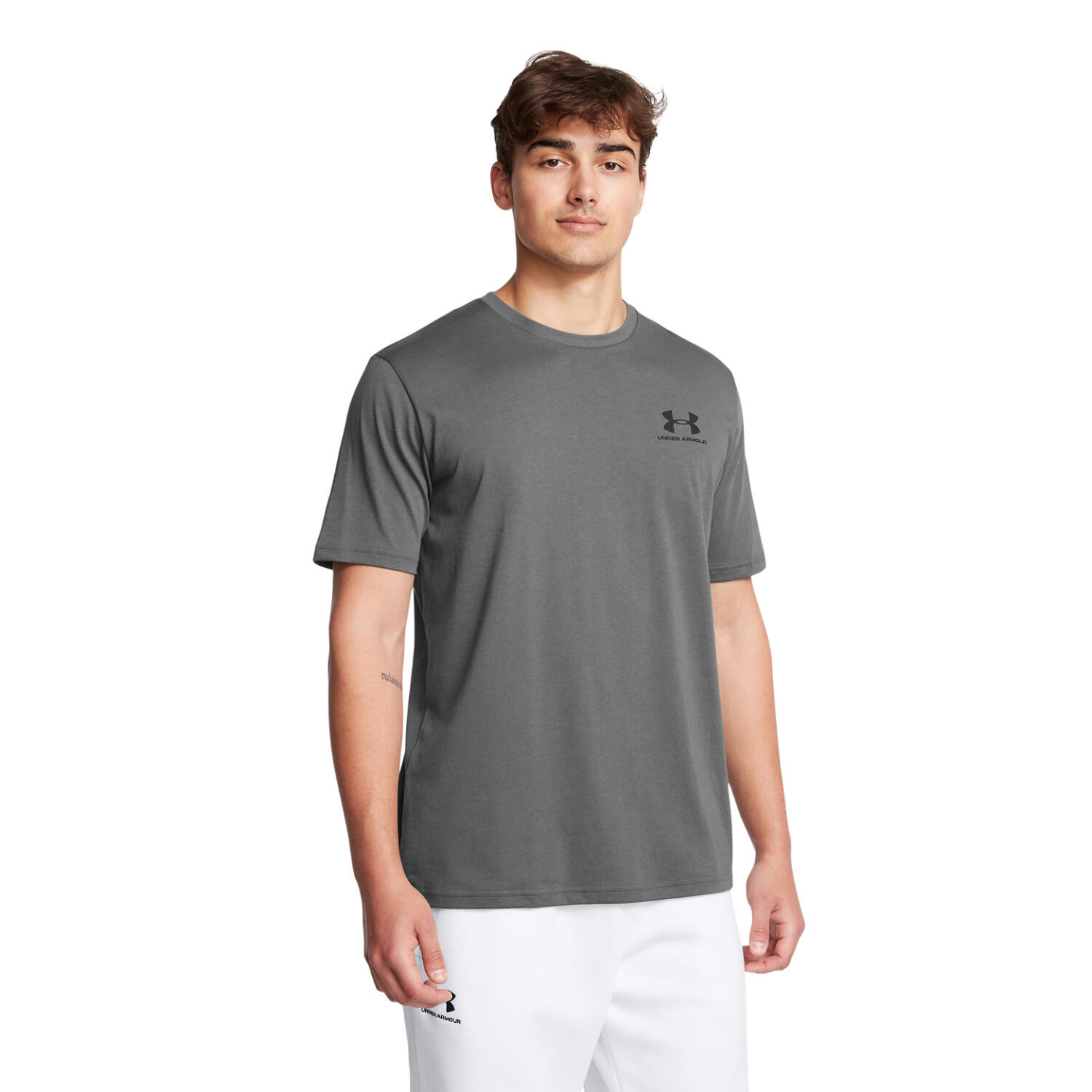 Maglietta Maniche Corte Uomo Under Armour Sportstyle Castle Rock Grigio Nero 4/4