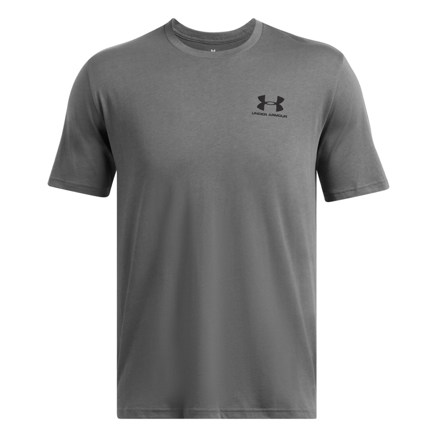 UNDER ARMOUR Mens Sportstyle ShortSleeved TShirt (Castle Rock Grey/Black)