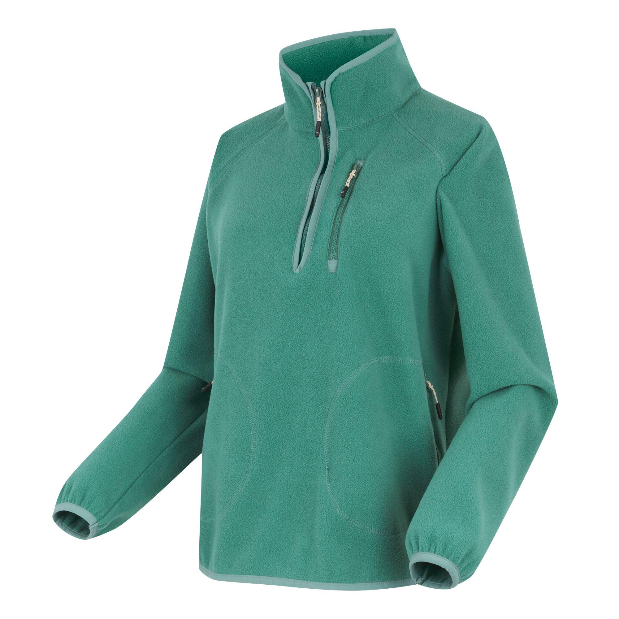 Womens/Ladies Frankie Quarter Zip Fleece Top (Spruce Green) 3/5