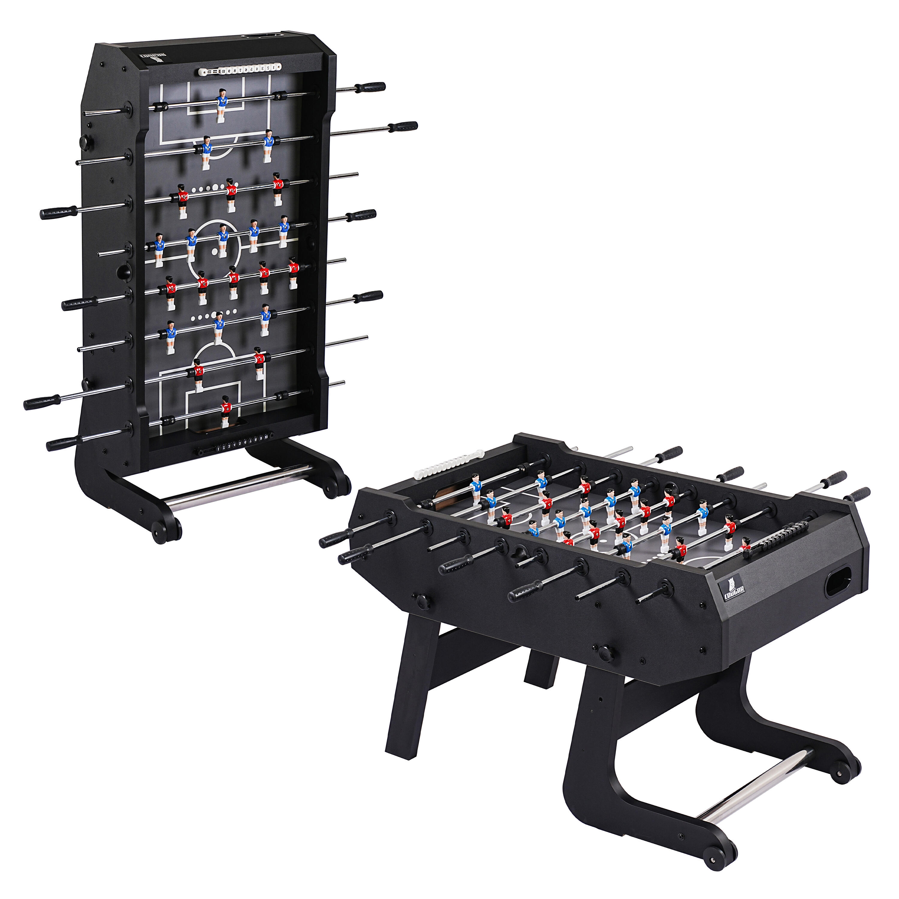 Cougar - Babyfoot Pliable - 4 Balles Et 2 Compteurs De Points - 139 X 74 X 88 Cm - Gris - Table De Baby-foot - Gris - Taille Unique - Decathlon