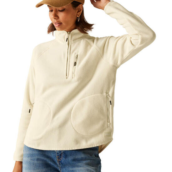 Haut Polaire Uni À Col Montant FRANKIE Femme (Beige Clair)