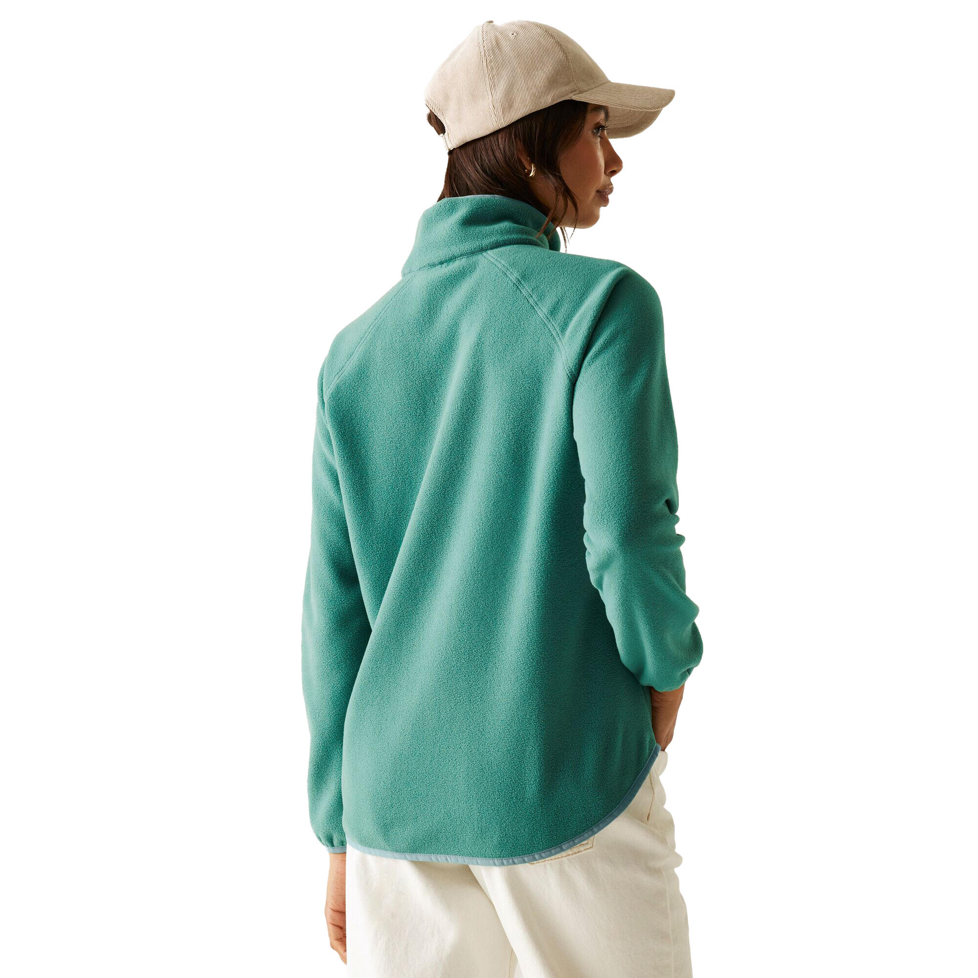 Womens/Ladies Frankie Quarter Zip Fleece Top (Spruce Green) 4/5