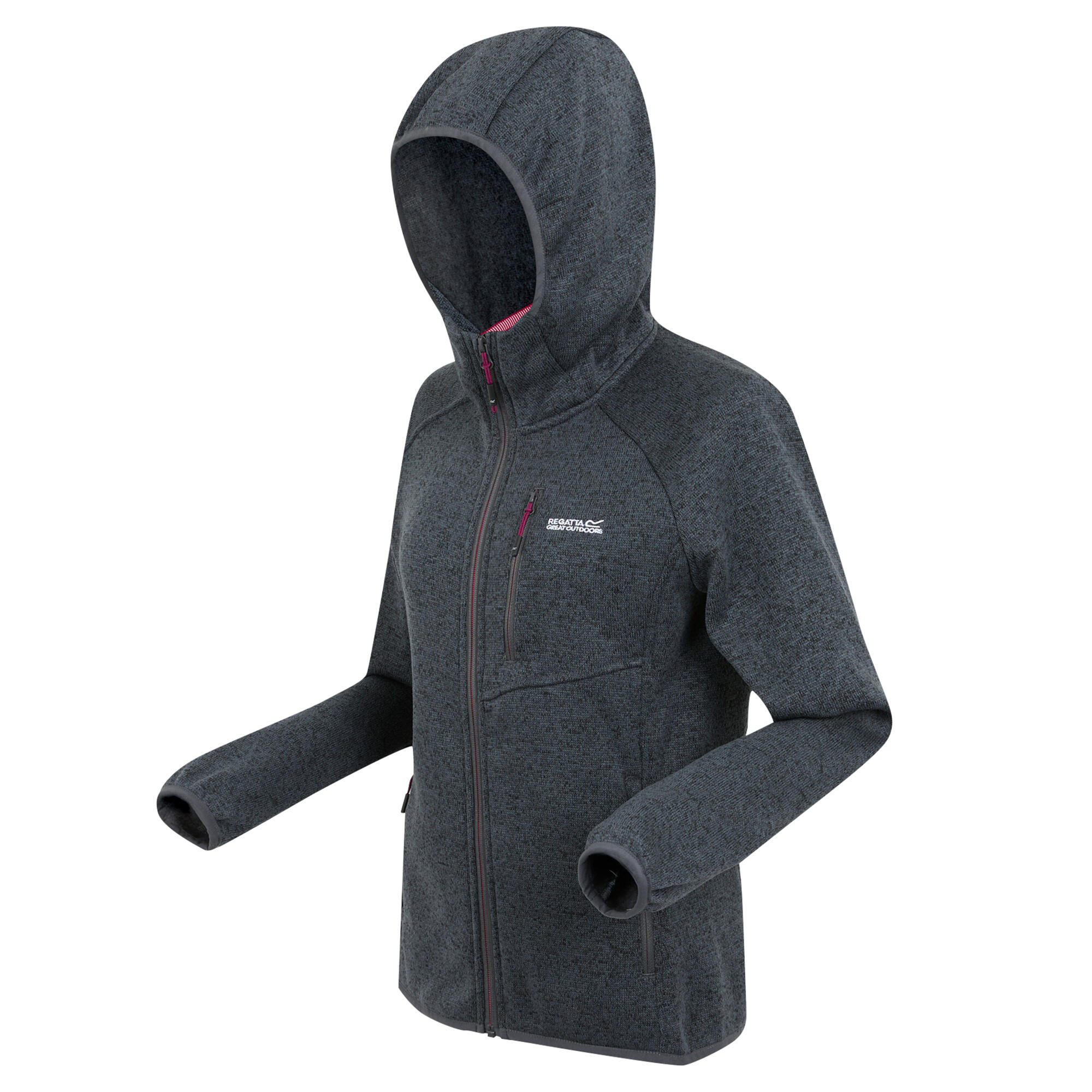 Casaco com capuz com fecho de correr Newhill II Marl para senhora/senhora 3/5