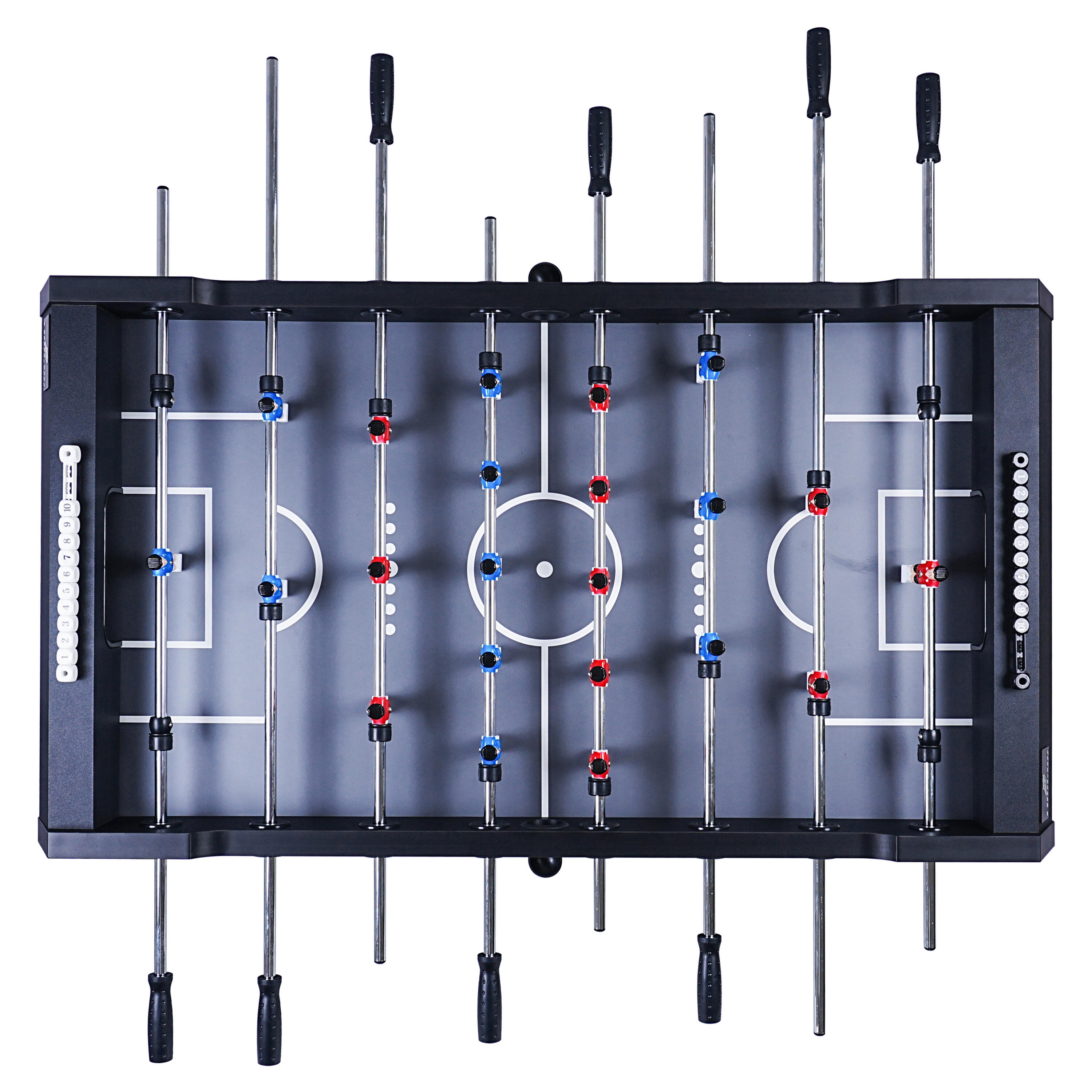 Futbolín plegable - 4 balones, 2 marcadores de puntos - 139 x 74 x 88 cm - Gris 6/7
