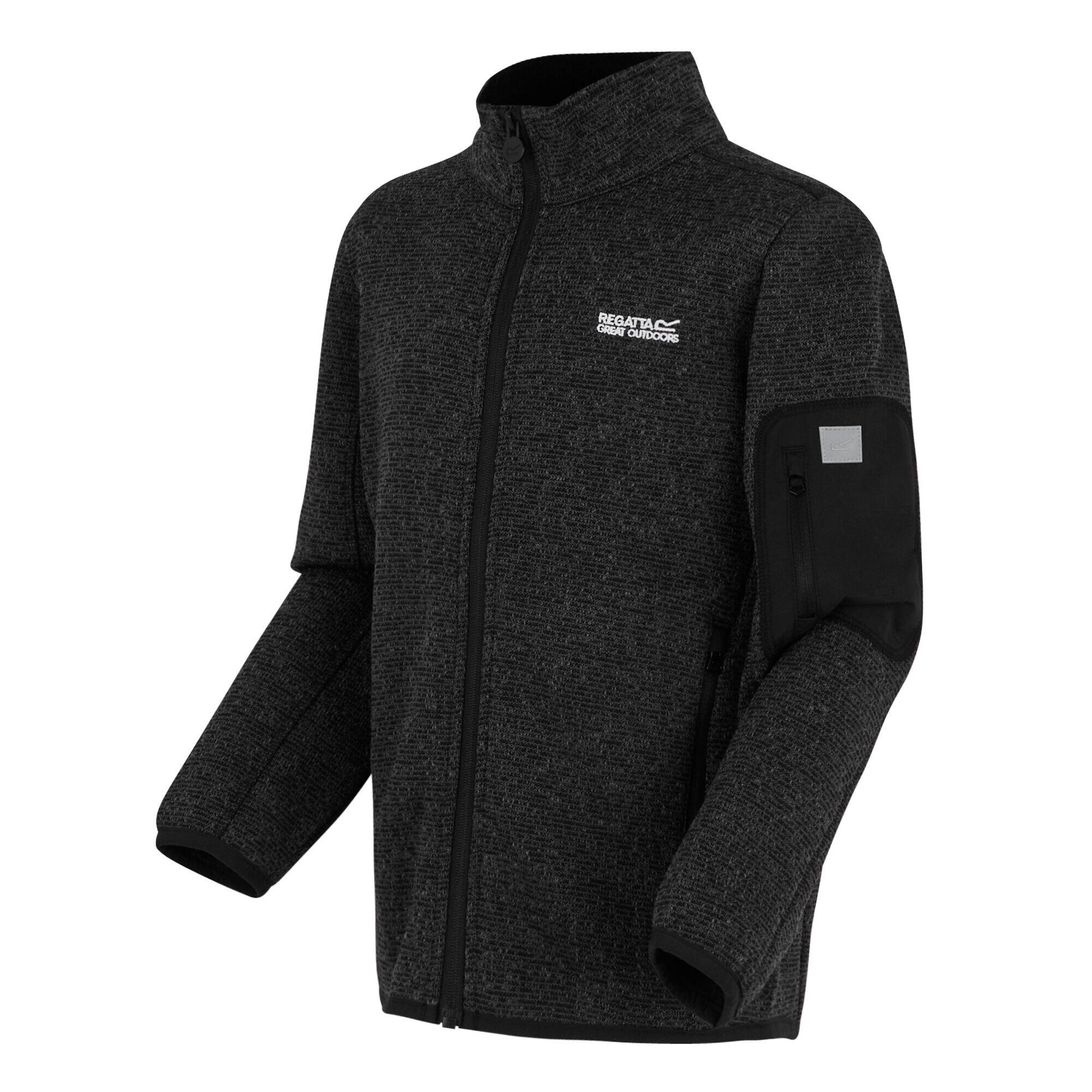 "Newhill" Fleecejacke für , Durchgehender Reißverschluss Kinder Schwarz 3/5