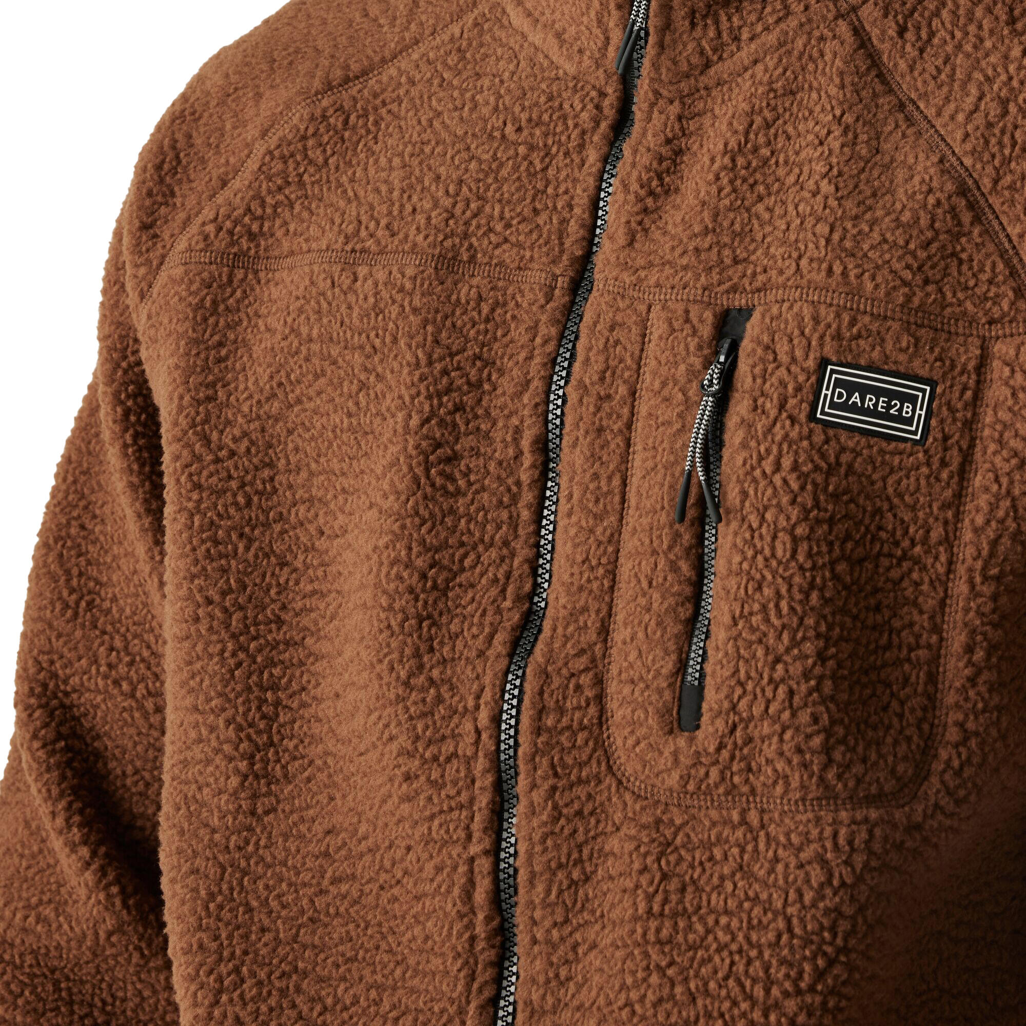 Mens Camber polyester Fleece (Dark Brown) 3/5
