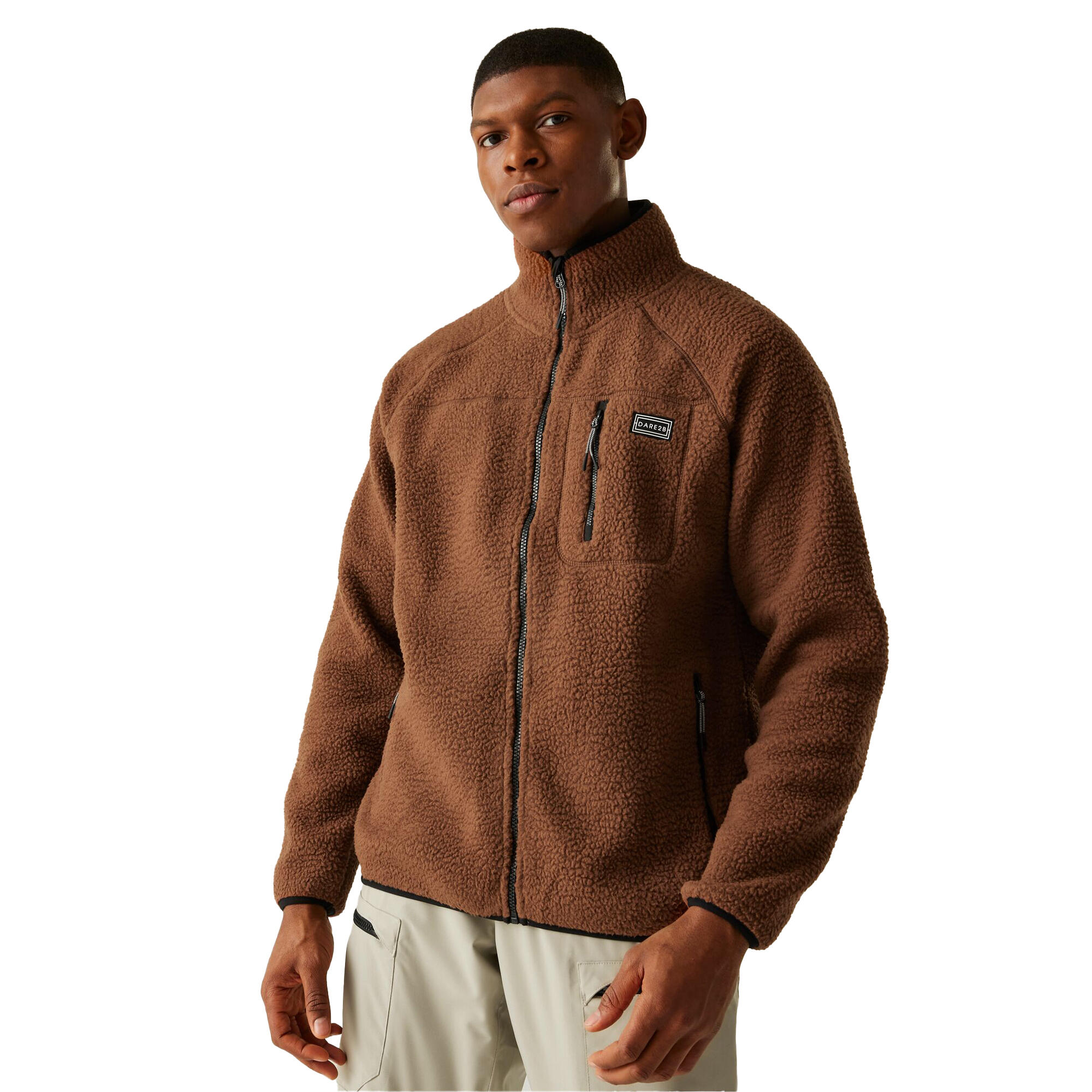 DARE 2B Mens Camber polyester Fleece (Dark Brown)