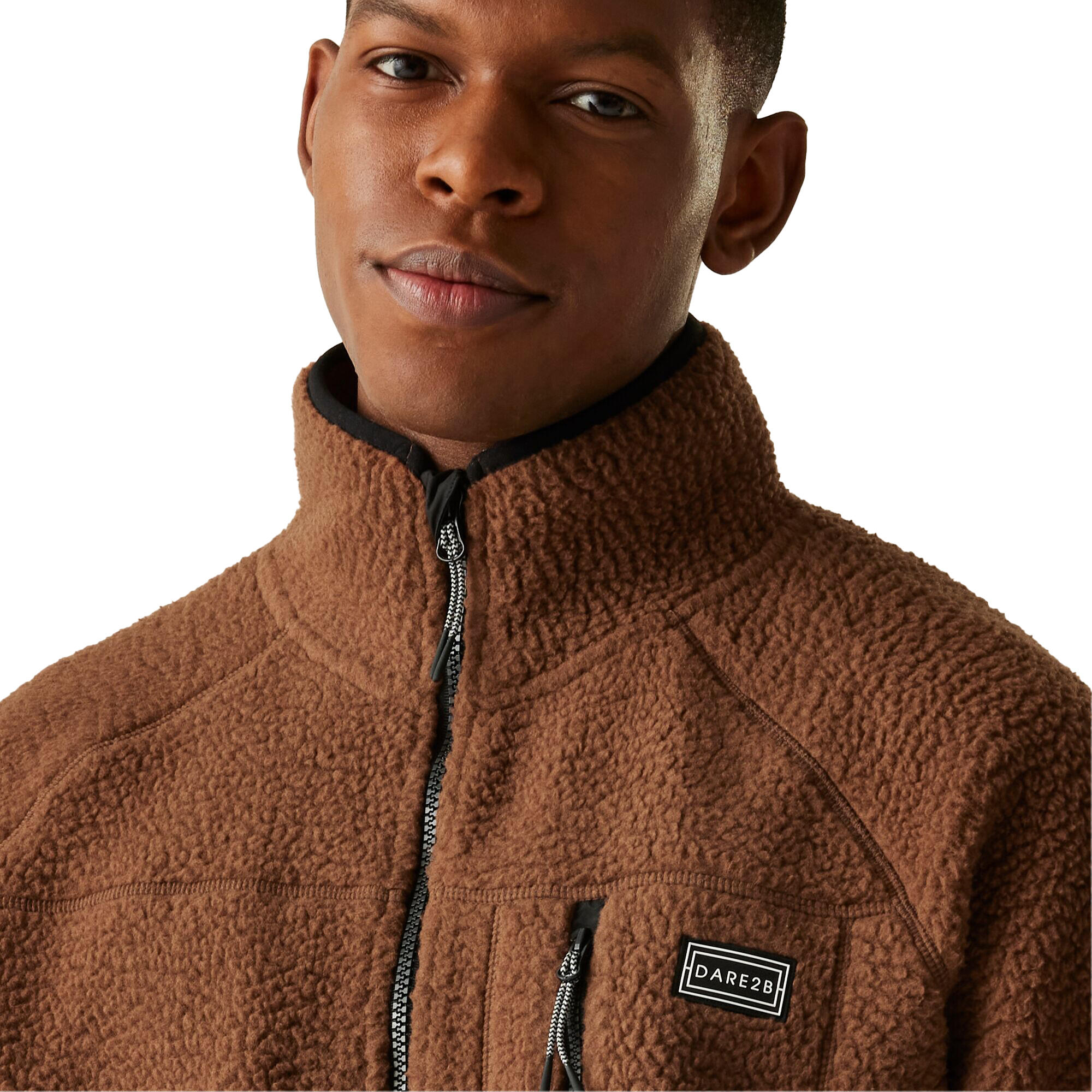 Mens Camber polyester Fleece (Dark Brown) 4/5